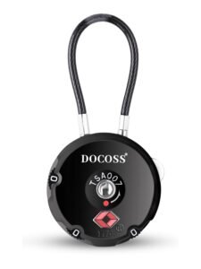 DOCOSS Metal TSA Locks,USA International Number Password Combination Luggage Travel Bag Locks – Pack of 1 (Black)