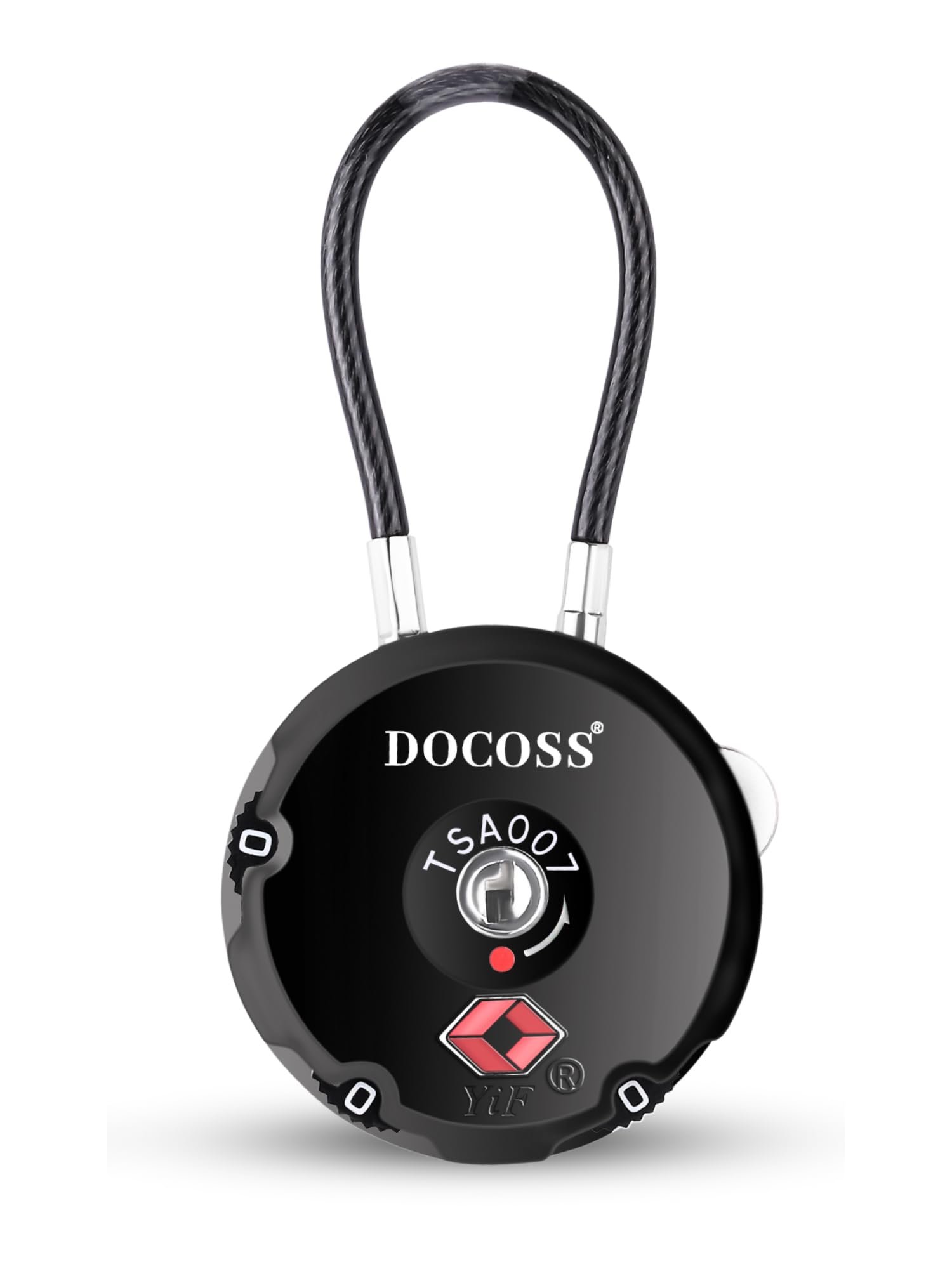 DOCOSS Metal TSA Locks,USA International Number Password Combination Luggage Travel Bag Locks – Pack of 1 (Black)