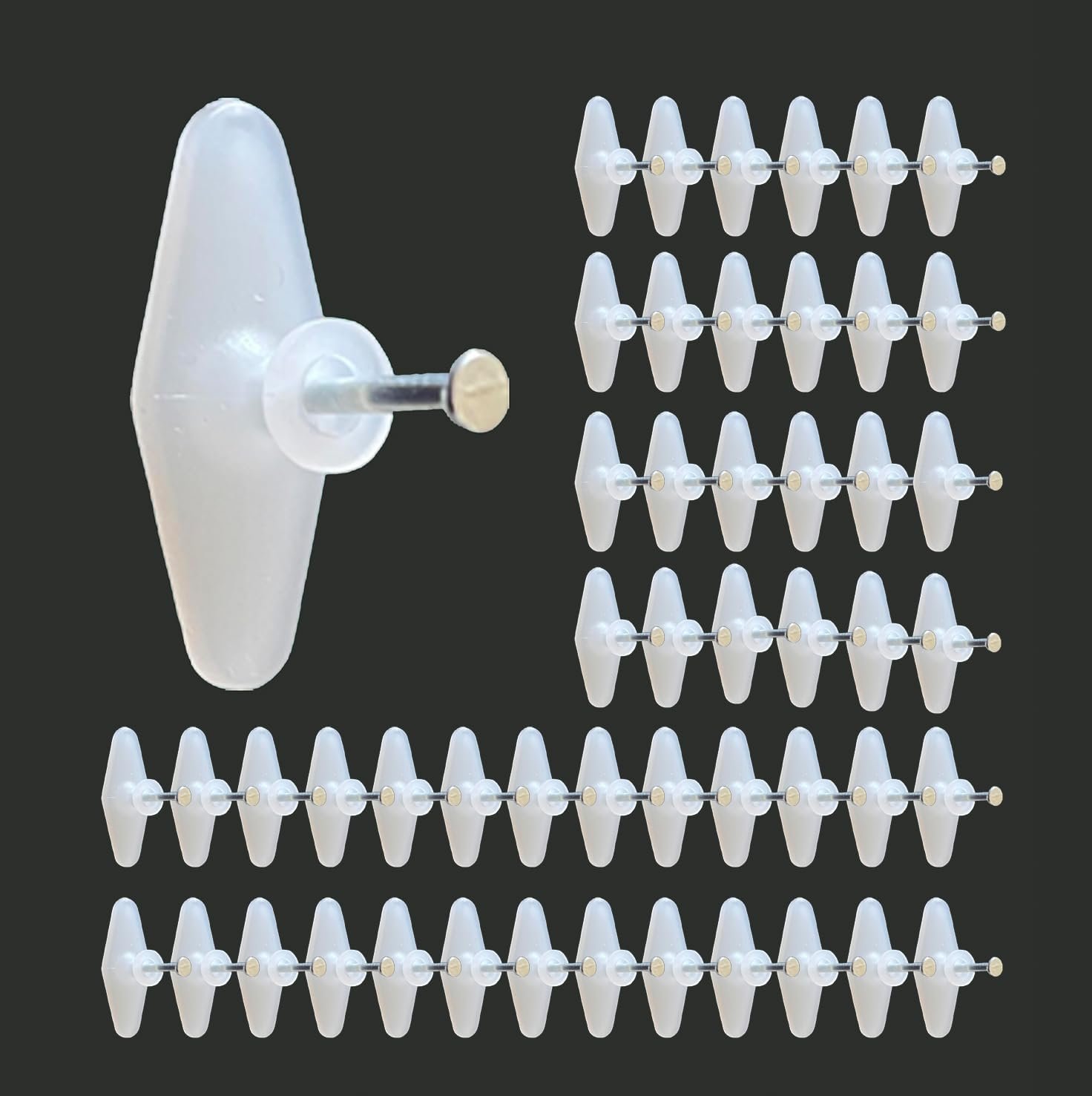 Jinka Nails (Regular Size, 50 Pieces) Wall Hooks for Photo Frames, Clocks, Mirrors, Keys, Decorative Items, etc. Holds Upto 3 Kgs. Wall Hooks for Hanging Strong – 50 Pieces Packet.