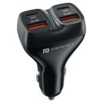 Portronics Car Power Quard 111W Car Charger, 4 Ports Fast Car Charger, Dual 33W Type-C PD, Dual 22.5W USB-A, Charge 4 Devices Simultaneously, for Smartphones, iPhones, Tablets, Earbuds & More