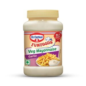 Dr. Oetker FunFoods Veg Mayonnaise Garlic, 250g | Creamy & Flavourful Garlic Mayo | 100% Vegetarian, Zero Cholesterol & Trans Fat-Free | Ideal Dip & Spread for Sandwiches, Fries, Wraps & Snacks
