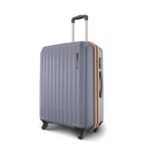 Safari Genius Alley 66cm Medium Check-in Trolley Bag Hard Case Polypropylene, 4 Spinner Wheels, 360° Wheeling Luggage, Travel Bag, Suitcase for Travel, Trolley Bags for Travel, Grey