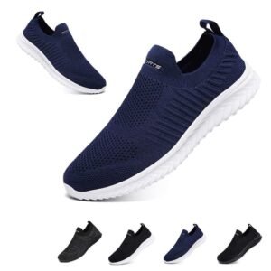 Hanani Slip On Trainers Men Women Nurse Shoes Walking Shoes Outdoor Trainers Sports Shoes Gym Comfortable Lightweight Shoes Breathable Leisure Shoes Memory Foam Fitness Sports Hall