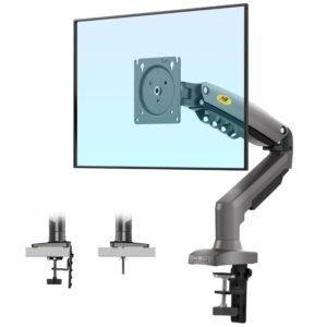 North Bayou F80 Monitor Desk Mount Stand Full Motion Swivel Arm for 17”-27” Computer Monitor (2kg-9kg), VESA 75×75, 100×100 mm, Tabletop Mount