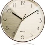 TEKCOOL Digital Wall Clock, Stainless Steel, 12 Inches x 32 Centimeters, White, Silent Quartz, Battery Operated, for Home, Kitchen, Bedroom