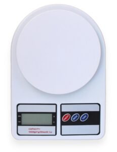 GLUN® SF-400 Digital Kitchen Weighing Scale, 10 Kg Capacity, LCD Display Food Scale for Cooking, Baking, Meal Prep & Kitchen Use, White