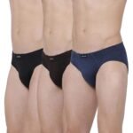Levi’s 011 Comfort Brief for Men | 100% Pure Cotton | Breathable | Durable | Anti-Roll Waistband | Extra Supportive Gusset | Dual Layer 3D Pouch | Tagless & Zero Irritation Comfort | Pack of 3