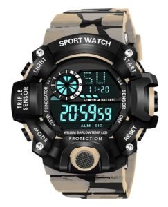 Acnos® Premium Brand – A Digital Watch Shockproof Multi-Functional Automatic 5 Color Army Strap Waterproof Digital Sports Watch for Men’s Kids Watch for Boys Watch for Men Pack of 1