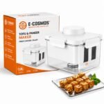 E-COSMOS® Tofu Maker and Draining Mold, Stainless Steel Spring-Loaded Water Remover for Tofu, Paneer & Greek Yogurt, BPA-Free Food-Safe Maker for Firm & Extra Firm Tofu