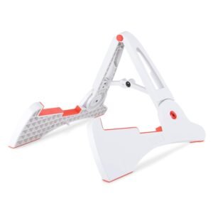 Juarez JRGS300WH Premium Foldable Guitar Stand – Compact, Lightweight (288 g), ABS Build with Silicone Padding – Fits Acoustic, Electric, Bass, Mandolin