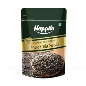 Happilo Premium Raw Chia Seeds 200g (Pack of 1) | Seed for Eating | Healthy Snacks | Good for Weight Management | Nutrient-Rich Superfood, High in Omega-3 Fatty Acids, Fiber, Protein