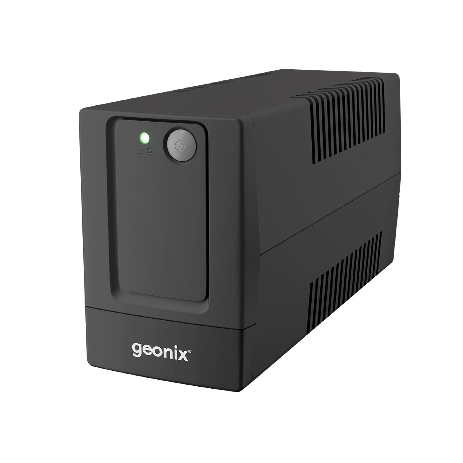 Geonix UPS 600VA/360W Line Interactive UPS with Voltage Regulator, Auto Restart & Cold Start, Power Backup for Home Office & Desktop PC, BIS Approved, 2 Years Warranty, Black