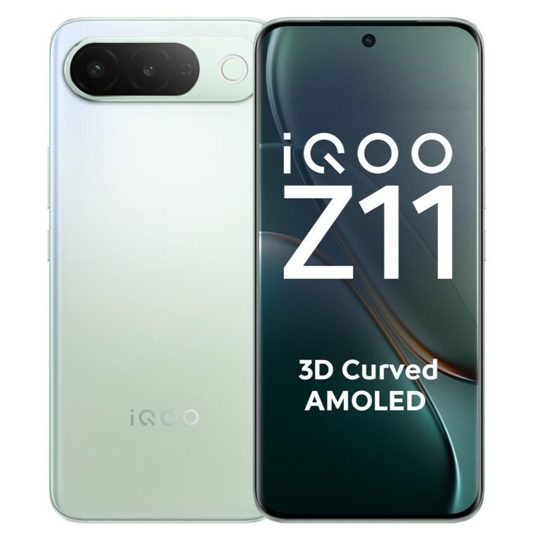 iQOO Z11 5G (Aurora Green, 6GB RAM, 128GB Storage) | India’s 1st MediaTek Dimensity 7500 Turbo Processor* | 3D Curved Display- Brightest Display in the Segment* | AI Captions- Record & Recap*
