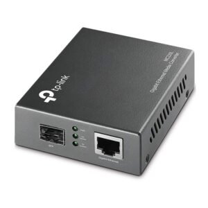 TP-Link MC220L Gigabit SFP Media Converter | 1000 Mbps RJ45 Port | IEEE 802.3ab 802.3z | Half-Duplex/Full-Duplex Transfer Mode | Long-Range Point-to-Point Connections