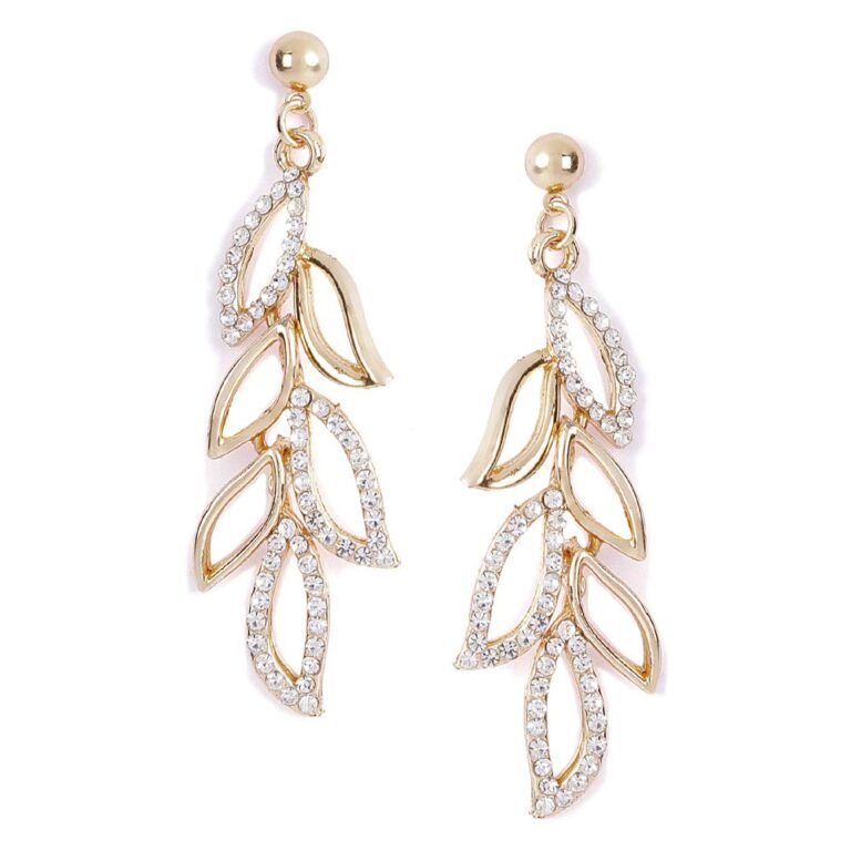Shining Diva Fashion 18K Stylish Fancy Traditional Gold Plated Drop Earrings for Women – Golden (9850er)