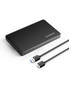 Orico 2.5″(6.3cm) USB 3.0 HDD Enclosure Case Cover for SATA SSD HDD | SATA SSD HDD Enclosure High Speed USB 3.0 | Tool Free Installation | Black