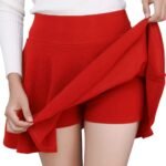 Mehrang Spandex Women’s Classic Stretchy All Time Trendy Skater Skirt with Attached Inner Shorts and Flared Inskirt