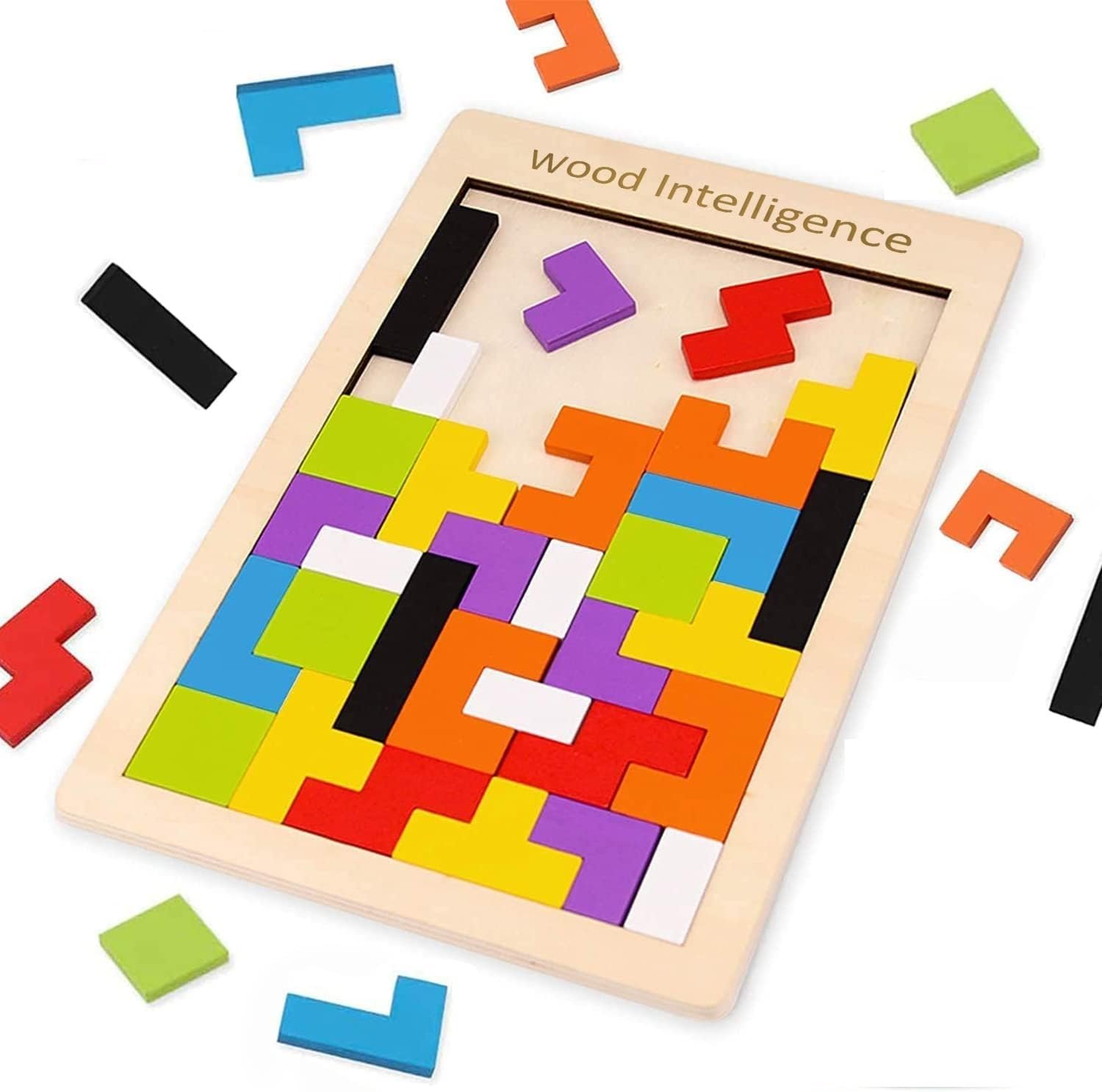 Niwlix Wooden Russian Blocks Puzzles for Kids Adults, Wood Intelligence Kids Toys for 2-5 Years Boy,Wooden Puzzles Brain Teasers Toy Educational Gift for 7-10 Years