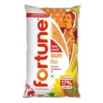 Fortune Sunlite Refined Sunflower Oil, 910gm/1L Pouch (Weight May Vary)