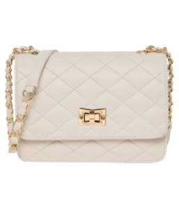 ADISA Women’s Quilted Crossbody Sling Bag – Stylish Cross Body Handbag for Girls & Women with Gold Chain (SL5059)