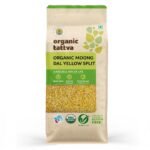 ORGANIC TATTVA Mung Dal 1 kg | Yellow Moong Dal Split | Unpolished Organic Fresh & Natural Grocery Item | Healthy & Protein-Rich for Everyday Cooking