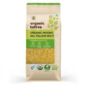ORGANIC TATTVA Mung Dal 1 kg | Yellow Moong Dal Split | Unpolished Organic Fresh & Natural Grocery Item | Healthy & Protein-Rich for Everyday Cooking
