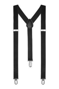 Boolavard Braces/Suspenders One Size Fully Adjustable Y Shaped with Strong Clips