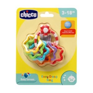 Chicco Easy Grasp Rings| Rattle for Babies, Infants & Toddlers of 3 to 18 months| 6 Detachable Colorful Rings for Sensory Play |Paint-free