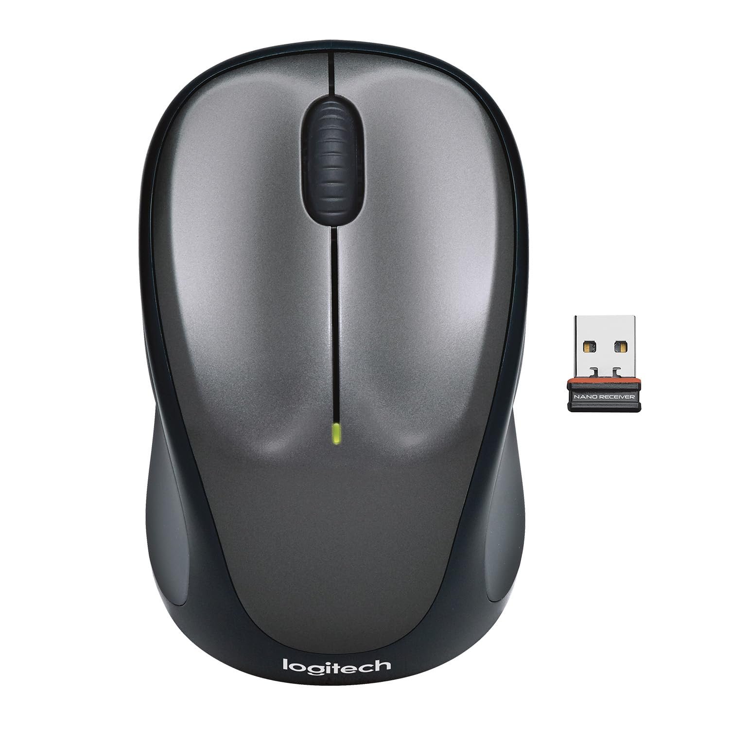Logitech M235 Wireless Mouse, 1000 DPI Optical Tracking, 12 Month Life Battery, Compatible with Windows, Mac, Chromebook/PC/Laptop – Grey