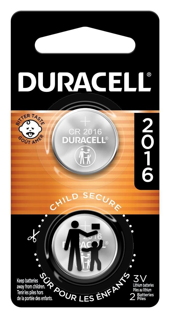 Duracell 3V Lithium Coin Batteries 2016 – 2 Count