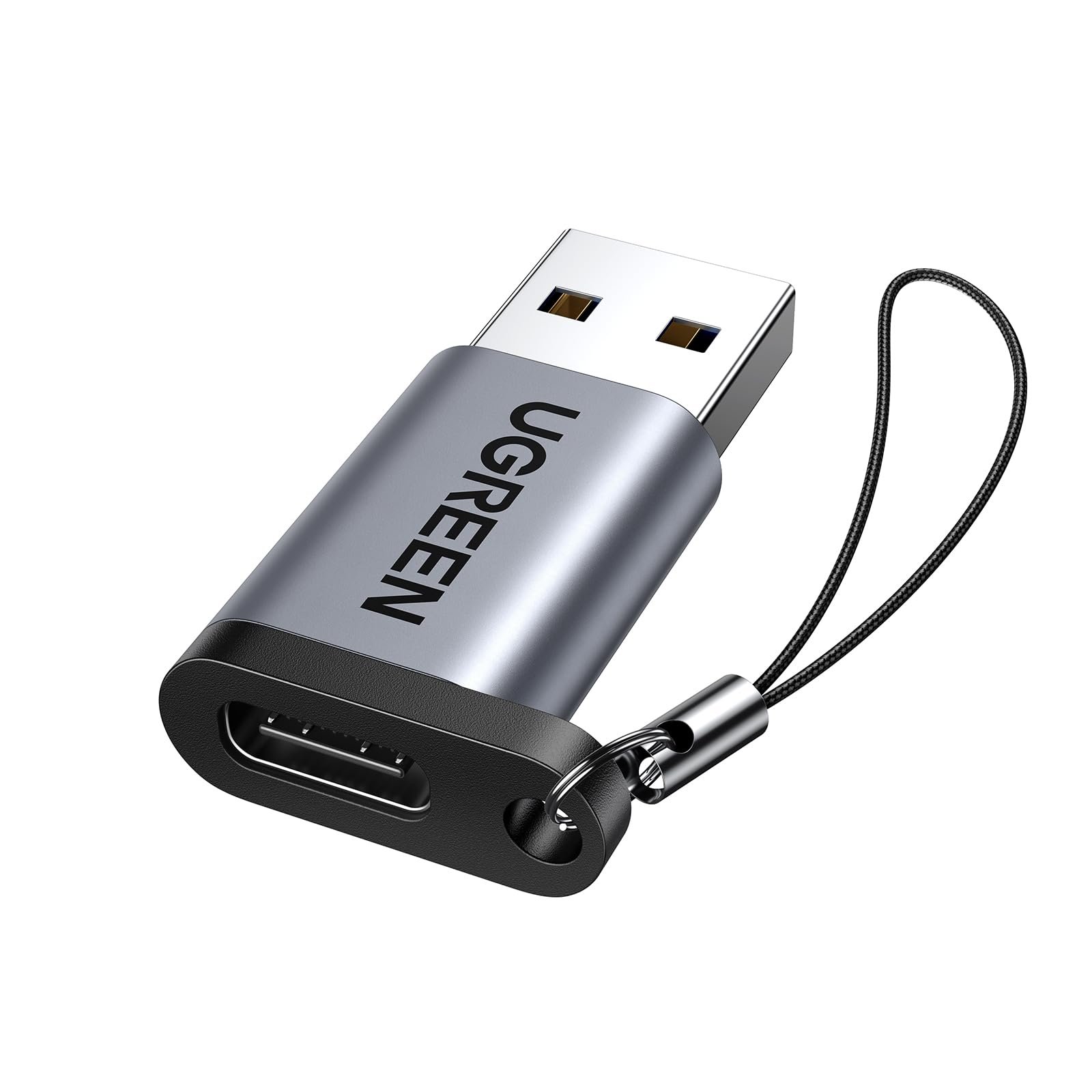 UGREEN 10Gbps USB C to USB A Adapter, Fast Charge and Data Transfer Grey