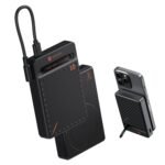Portronics Chyro 10000mAh 15W Magnetic Wireless Fast Charging Powerbank with MagSafe Mobile Stand,in-Built Type C Cable With 20W Output,For iPhone 12 & Above, Android & Other Qi Enabled Devices(Black)