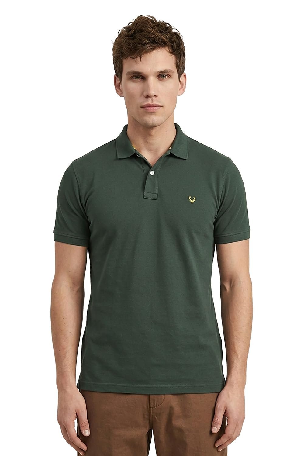 Allen Solly Men’s Polo T‑Shirt | Comfortable Rich Cotton Blend, Band Collar, Regular Fit | Stylish & Premium All Day Wear