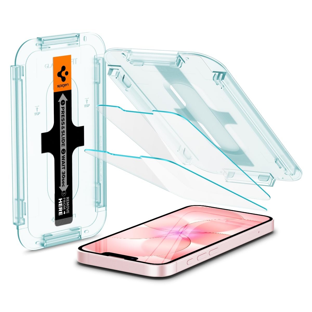 Spigen EZ Fit Tempered Glass for iPhone 17e/16e/14/13 Pro/13