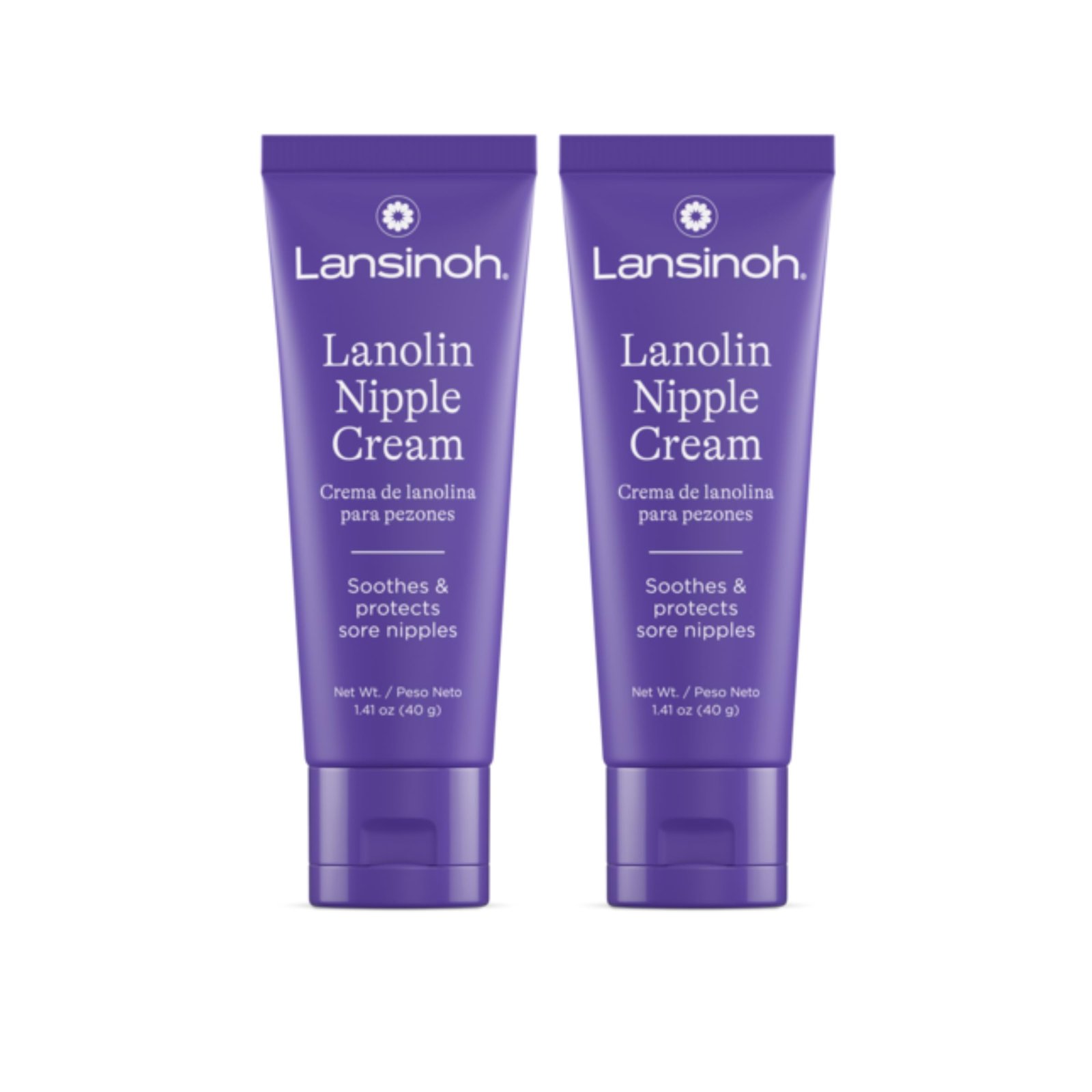 Lansinoh HPA Lanolin Nipple Cream | Sore Nipples Cracked Skin Breast Feeding 100% natural origin HPA Lanolin | Tasteless & Odourless BPA BPS-free Breastfeeding | Safe for Baby and Mom | Hospital Bag Maternity Essentials | 40ML (Pack Of 2)