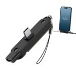 Portronics 240W Dockpin Type C to Type C Adapter with in Built Stand, Smart E-Marker Chipset, Pocket-Sized Connector, Compact Cable-Free Design, Compatible with Laptops, Smartphones, Tablets(Black)