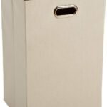 amazon basics Foldable Laundry Bag /Basket, Cotton (White), 35.6L x 35.6W x 58.4H Centimeters