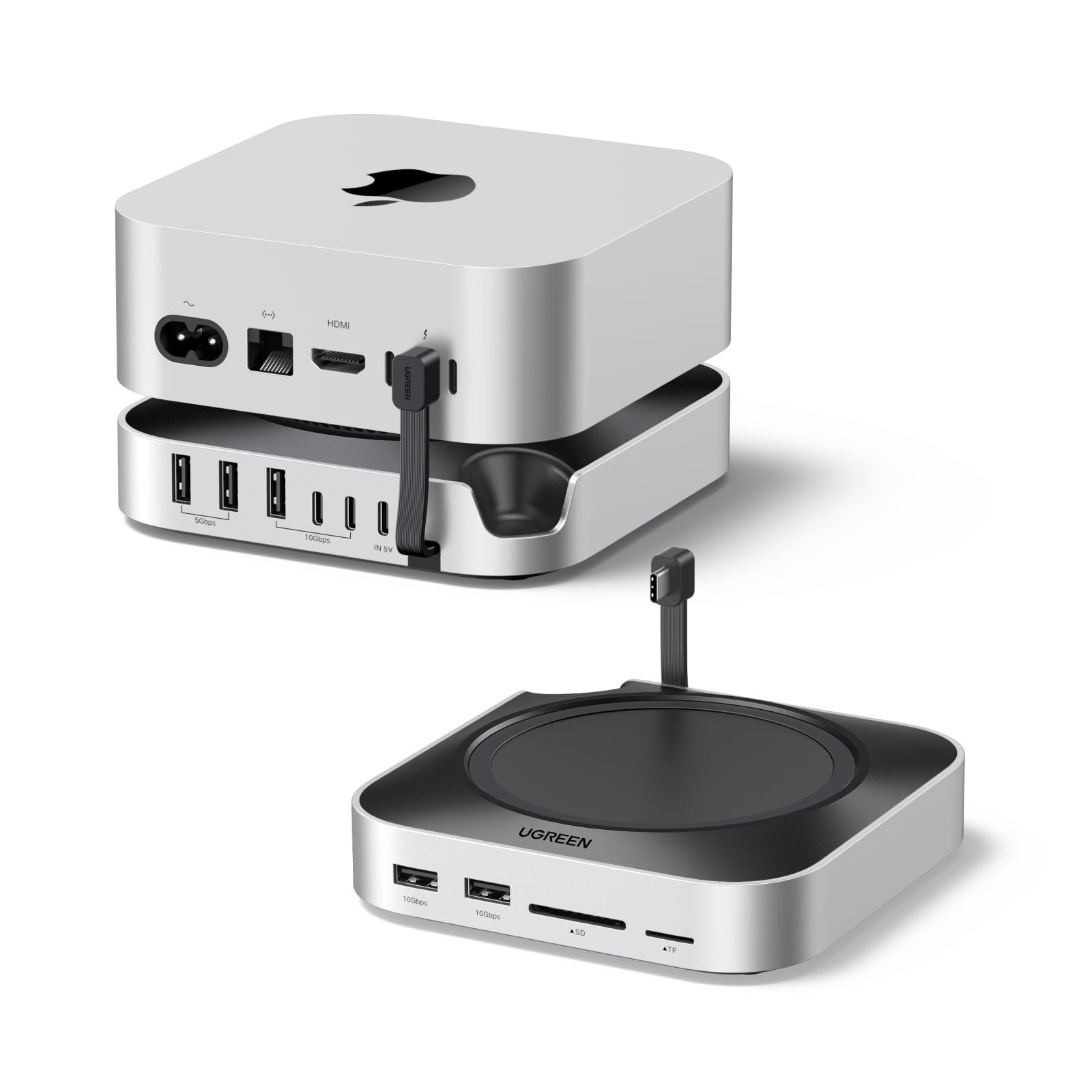 UGREEN Mac mini M4 Dock 11-in-1 Hub with 10Gbps M.2 NVMe Enclosure (8TB)