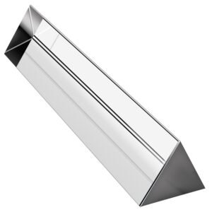 6″ Amlong Crystal® Optical Glass Triangular Prism for Teaching Light Spectrum Physics 150mm