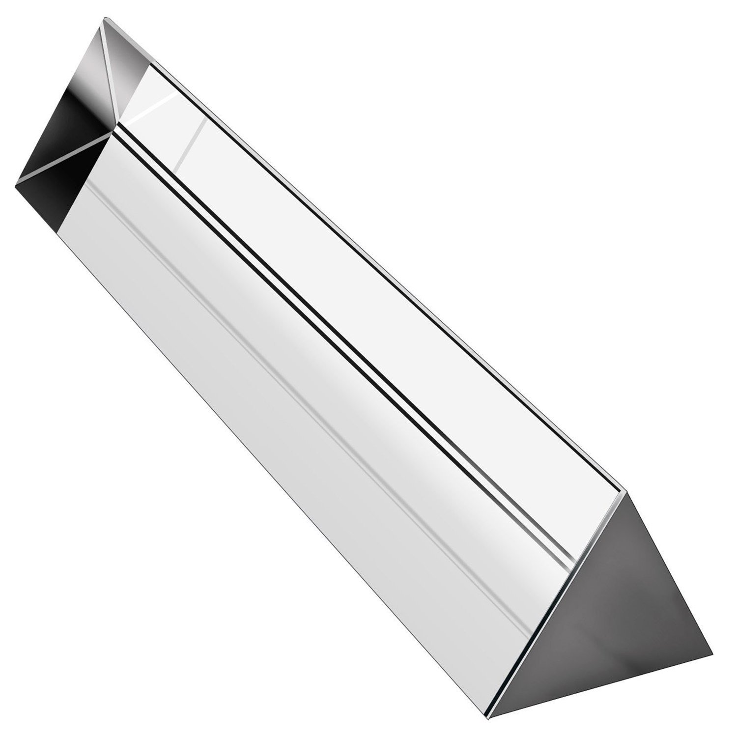 6″ Amlong Crystal® Optical Glass Triangular Prism for Teaching Light Spectrum Physics 150mm