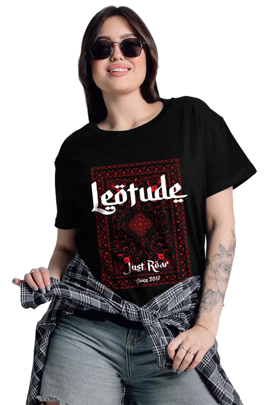 LEOTUDE Women’s Short Sleeve with Round Neck, Oversized Longline Drop