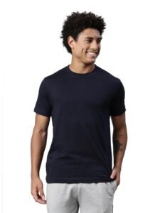 Levi’s 025 Men’s Premium Soft Cotton Solid T-Shirt – Round Neck, Short Sleeves with Side Branding (Pack of 1) Regular Fit