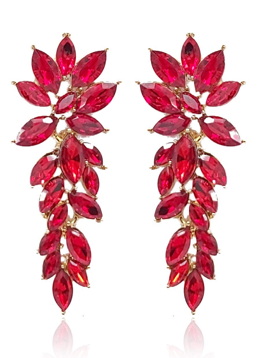 YouBella Fashion Jewellery Earings Drop and Dangler Ear rings Crystal Earrings for Girls and Women
