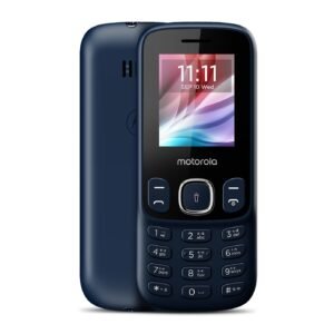 Motorola All-New A10e Dual Sim keypad Phone | 2 Years Replacement | Long Lasting Battery | Bluetooth Facility | Loud Sound | Wireless FM | Auto Call Recording (Dark Blue)