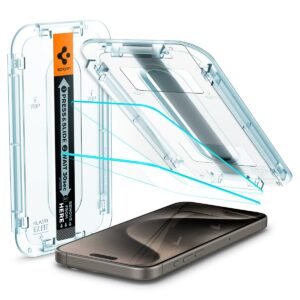 Spigen EZ Fit Tempered Glass for iPhone 15 Pro Max