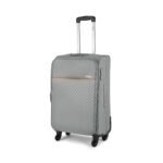 Safari Polyester Prisma Neo 67Cm Medium Checkin Trolley Bag Poyester Expandable Soft Luggage, 4 Wheels 360 Degree Wheeling, Travel Bag, Suitcase for Travel, Grey