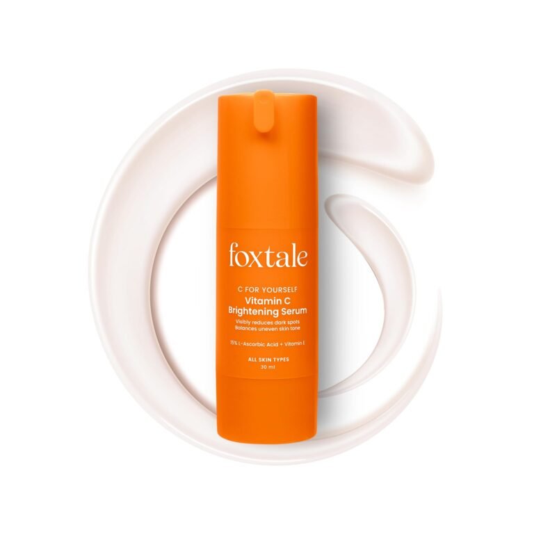 Foxtale 15% Vitamin C Face Serum for Glowing Skin | Purest Vitamin C (L-Ascorbic Acid) with Vitamin E | Removes Dark Spots & Pigmentation | All Skin Types | Face Serum for Men & Women | 30 ml