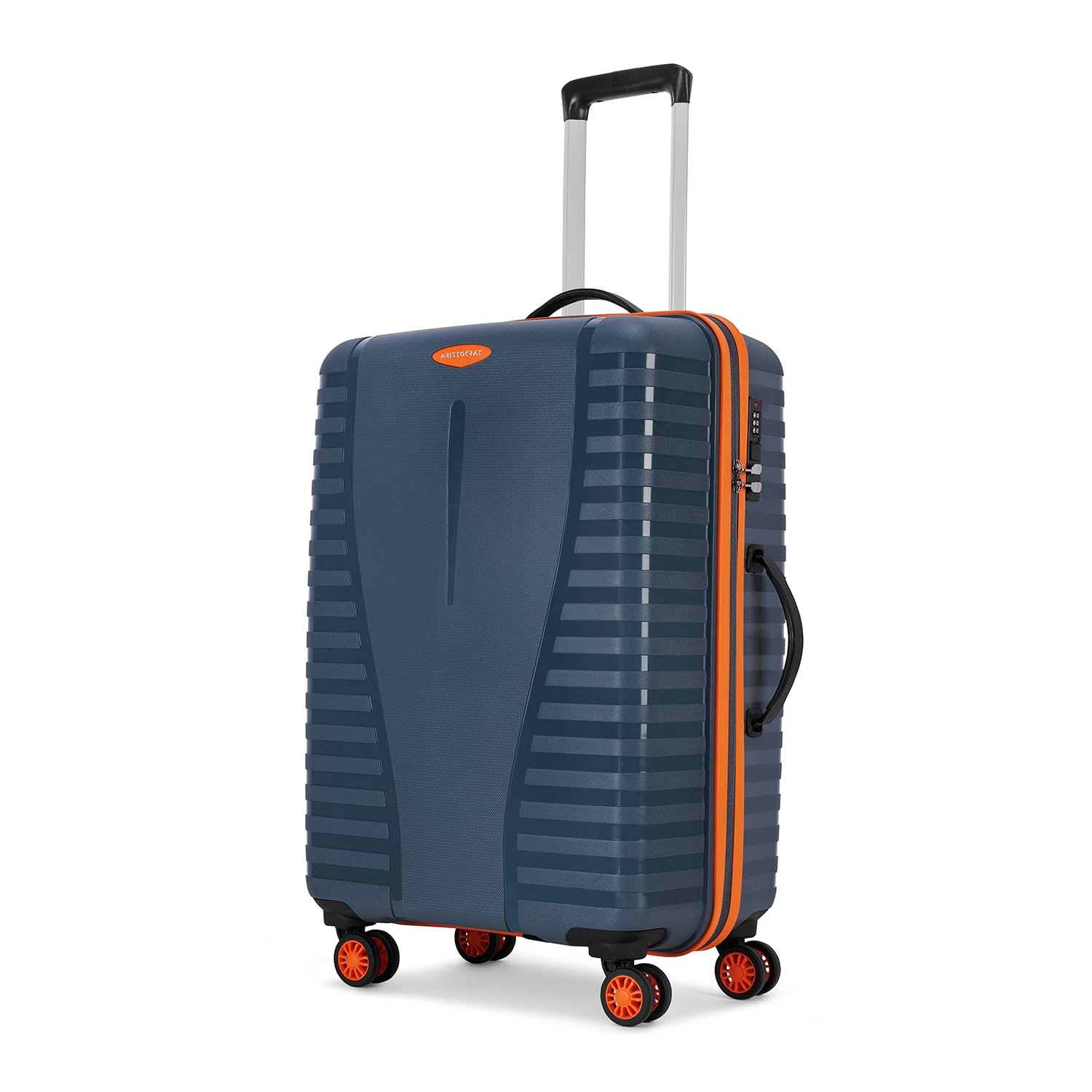 Aristocrat Airpro Max 8-Wheel Medium, Hard Case Trolley Bag, Spanish Blue