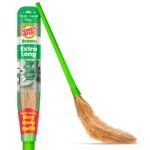 Scotch-Brite XL No-Dust Broom with Long Handle |Flat Fiber Jhadu for Fine Dust & Hair, Reaches All Corners | Multipurpose Floor, Cobweb & Ceiling Cleaner | No Back Strain.