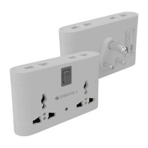 Zebronics Power Extension Socket, 1500 Watts, 6 Amps, 4x High Quality Universal Socket, LED Indicator, On/Off Switch, Compact & Durable Design, for Office and Home Appliances (Power Plug 42)